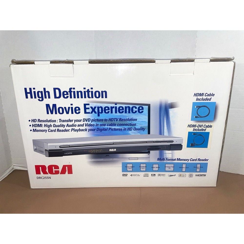 VTG RCA DRC255N High Definition DVD Player HDMI Memory Card Reader Brand New